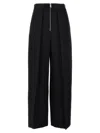 Khaite The Marine Wide-leg Trousers In Black Fabric In Black