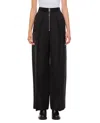 Khaite Marine Pleated Wide-leg Pants With Zipper Front In Black