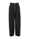 Khaite Marnie High-waisted Wide-leg Trousers In Black