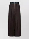 Khaite Marine Brown Viscose Blend Pants