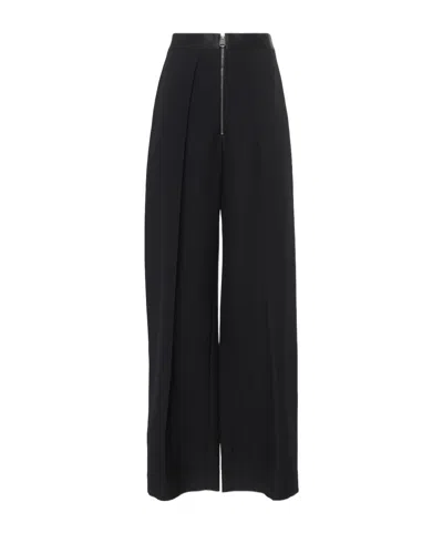Khaite The Marine Wide-leg Trousers In Black Fabric