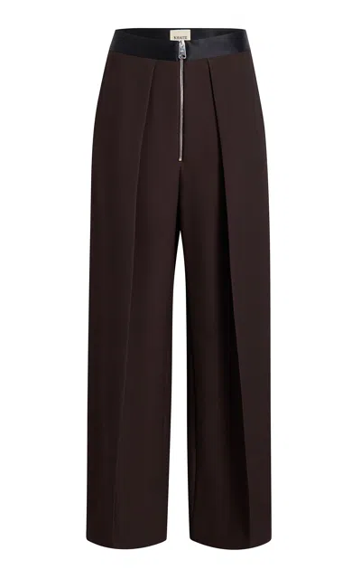 Khaite The Marine Wide-leg Trousers In Black Fabric