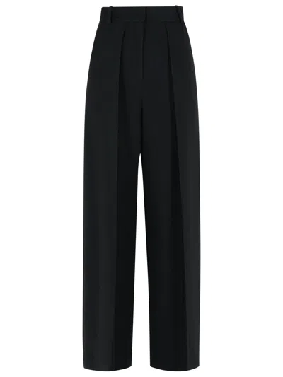 KHAITE KHAITE 'MARIS' BLACK POLYESTER BLEND PANTS