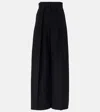 Khaite Maris High-rise Wide-leg Pants In Black