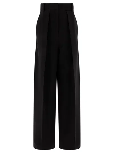 Khaite Maris High-rise Wide-leg Pants In Black