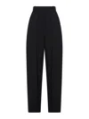 Khaite Womens Maris High-rise Straight-leg Wool-blend Trousers Black In Black