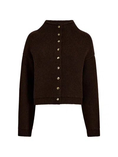 Khaite Marjorie Cardigan In Brown