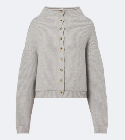 Khaite Marjorie Cashmere Cardigan In Grey