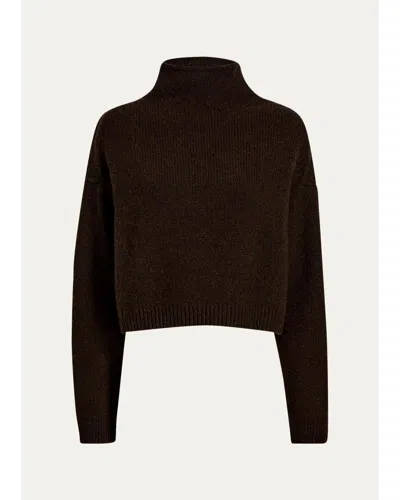 Khaite Marke Mock Turtleneck Cashmere Sweater In Brown