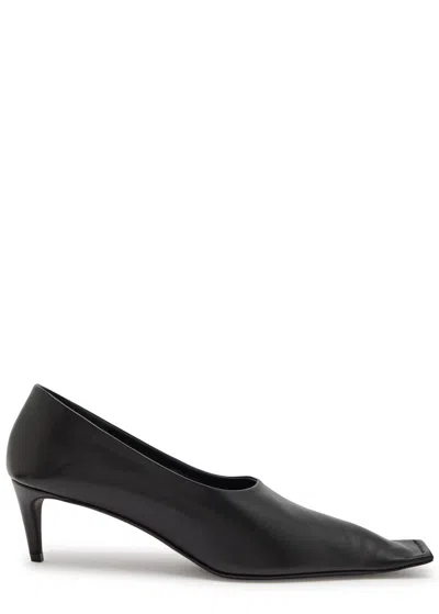 Khaite Marlene 50 Leather Pumps In Black