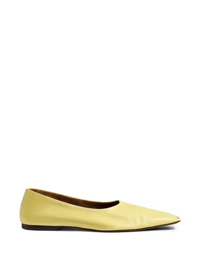 Khaite Marlene Ballerina Ballet Flats In Yellow