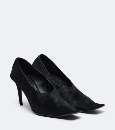 Khaite Marlene 85 Calf Hair Pumps In Black