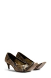Khaite Marlene Snake-effect Leather Pumps In Brown