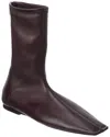 Khaite Marlene Leather Boot In Red