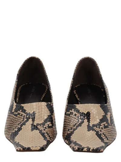 Khaite Marlene Pointed Toe Calfskin Pumps In Animal Print