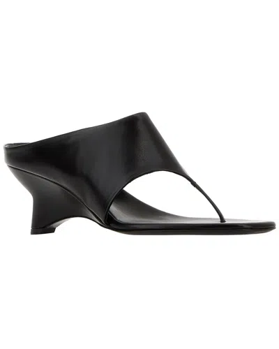 Khaite Marlow 55 Leather Sandal In Black