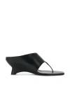 Khaite Black Marlow Sculptural Leather Mules In Black