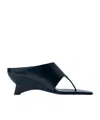 Khaite Marlow 55 Thong Mules In Blue