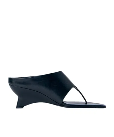 Khaite Marlow 55 Thong Mules In Blue