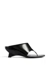 Khaite Black Marlow Sculptural Leather Mules In Black