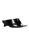 Khaite Black Marlow Sculptural Leather Mules In Black