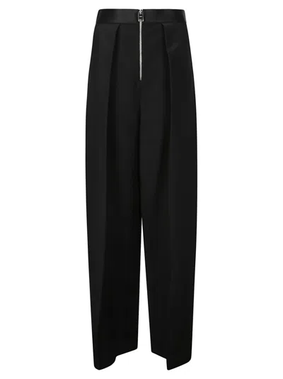 Khaite Marnie High-waisted Wide-leg Trousers In Black