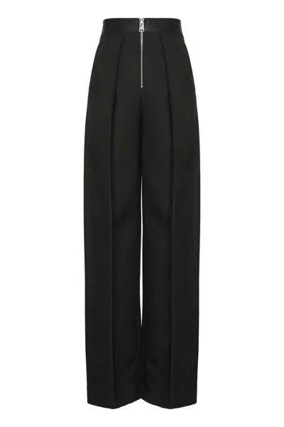 Khaite Marnie Viscose Blend Trousers In Black