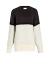 Khaite Martina Colorblock Cashmere Mohair Sweater In Multi-color
