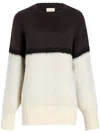 Khaite Martina Colorblock Cashmere Mohair Sweater In Neutrals