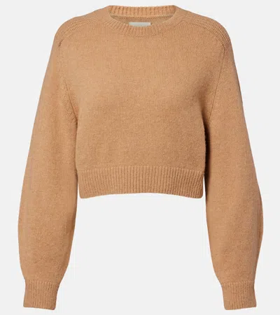 Khaite Masie Wool And Cashmere-blend Sweater In Neutrals