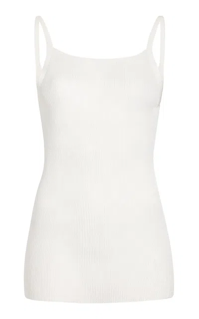 Khaite Matilda Scoop-neck Tank Top In White