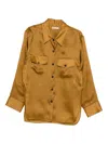 Khaite Matteo Long Sleeve Blouse In Green
