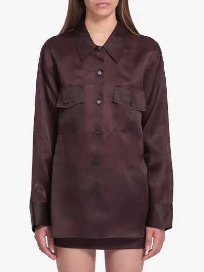Khaite Matteo Shirt In Burgundy
