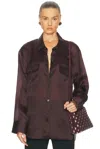 Khaite Womens Almandine Matteo Relaxed-fit Silk Shirt In Burgundy