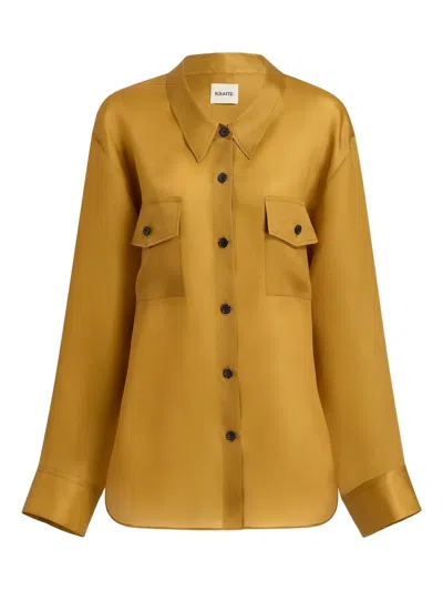 Khaite Matteo Top In Dijon In Gold