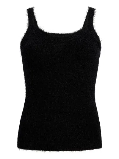 Khaite Maura V-neck Knit Top In Black