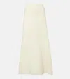 KHAITE MAUVA SILK AND COTTON ORGANZA MAXI SKIRT