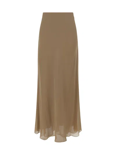 Khaite Mauva Skirt In Toffee
