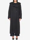 Khaite Maxi Doublebreasted Coat In Black