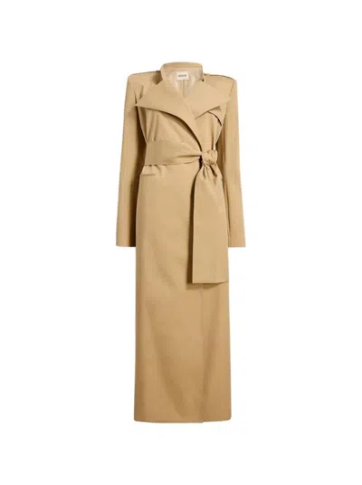 Khaite Maxwell Coat Wheat In Brown
