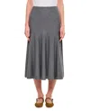 Khaite Mayu Full Midi Skirt In Gray