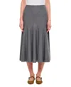 Khaite Mayu Full Midi Skirt In Gray