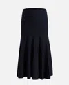 Khaite Mayu Knitted Wool Blend Midi Skirt