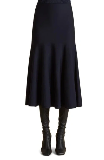 KHAITE KHAITE MAYU WOOL BLEND MIDI SWEATER SKIRT