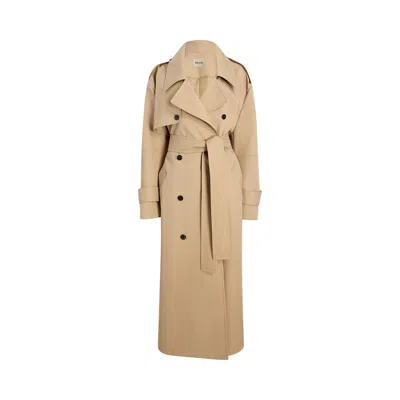 Pre-owned Khaite Mazlow Coat 'beige' | Tan | Women's Size 2