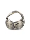Khaite Olivia Medium Snake-effect Leather Top Handle Bag In Sand