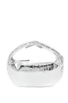 Khaite Medium Laminated Olivia Hobo Bag In Silver (silver)