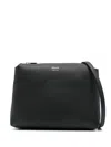 Khaite Lina Medium Crackled Patent Crossbody Bag In Black