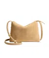 Khaite Womens Lina Medium Suede Cross-body Bag Wheat In Wheat-colored