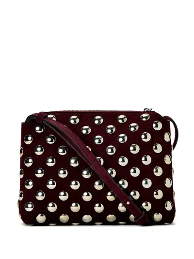 Khaite Medium Lina Studed Crossbody Bag In Purple